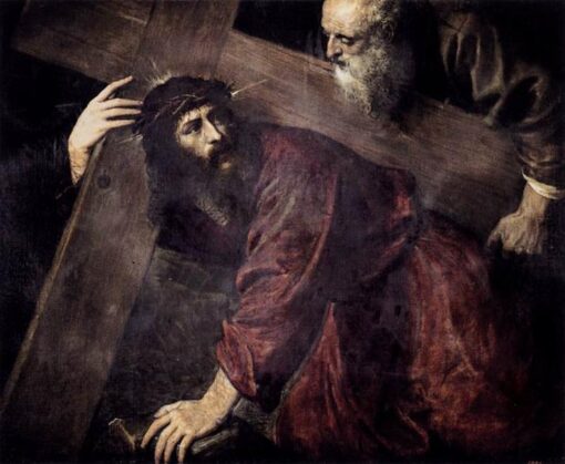 Christ portant la croix - Titien, vers 1565, chef-d'œuvre religieux maniériste
