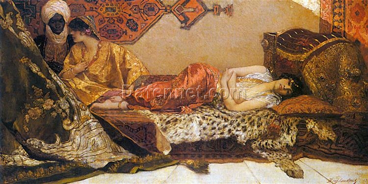 Benjamin Constant’s The Odalisque – Exotic Nude Oil Painting, Custom Hand-Painted Replica