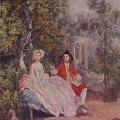 INSPIRED BY Thomas Gainsborough – Custom Rococo "Conversation in a Park" Oil Painting | DaFen Village Studio