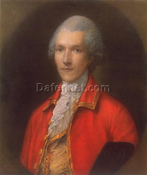 INSPIRED BY Thomas Gainsborough’s “Count Rumford” – Custom Rococo Oil Portrait for Luxury Décor | DaFen Village Studio