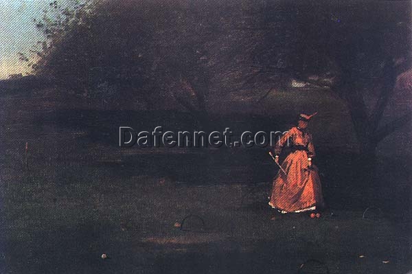 Buy Winslow Homer Realism Genre Painting: Croquet Players (1865) Oil on Canvas