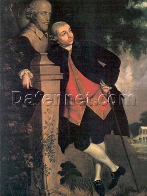 INSPIRED BY Thomas Gainsborough’s “David Garrick” – Custom Rococo Portrait Oil Painting | DaFen Village Studio
