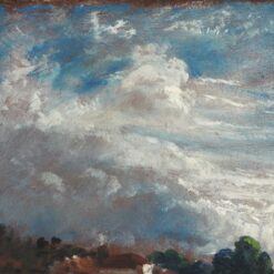 John Constable Cloud Study: Horizon of Trees (1821) – Stunning Romantic Cloudscape Oil Painting