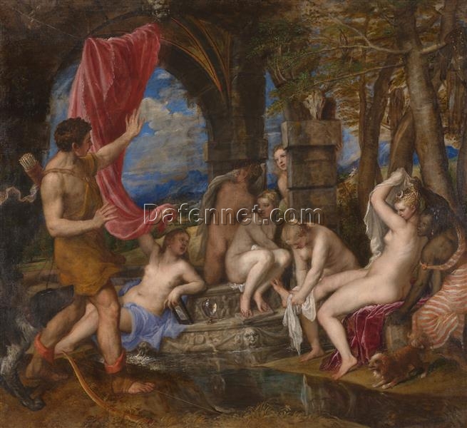 Titian’s Diana and Actaeon – Mythological Painting, 1559, Mannerist Mastery