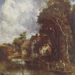 Hand-Painted Romantic Landscape Oil Painting - Die Valley Farm by John Constable Reproduction