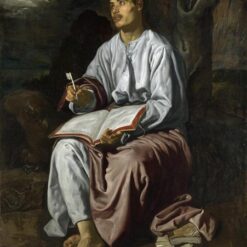 Saint John at Patmos by Diego Velázquez – 1619 Baroque Religious Oil Painting Replica on Canvas