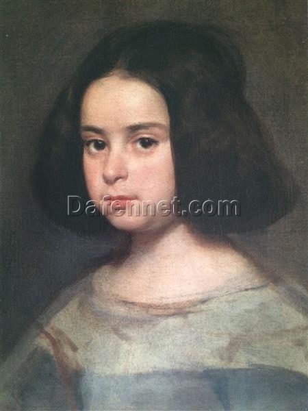 Velazquez Portrait of a Little Girl – 1640 Baroque Oil Painting Reproduction