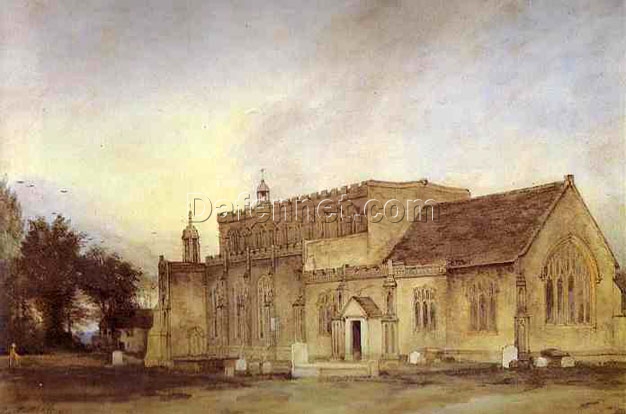 John Constable East Bergholt Church (1811) – Romantic Landscape Oil Painting Reproduction