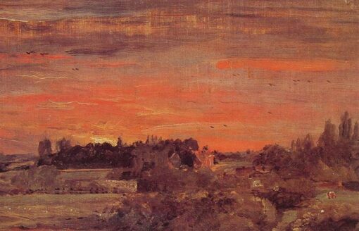 Stunning East Bergholt Rectory (1810) by John Constable – Romantic Oil on Canvas for Classic Landscape Art Lovers