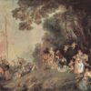 Pilgrimage on the Isle of Cythera by Antoine Watteau – Rococo Oil Painting Reproduction | Custom Art from DaFen Village Studio