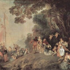 Pilgrimage on the Isle of Cythera by Antoine Watteau – Rococo Oil Painting Reproduction | Custom Art from DaFen Village Studio
