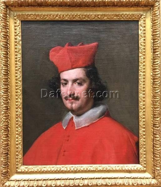 Cardinal Camillo Astali Pamphili by Velazquez – Baroque Portrait Reproduction (1650)