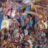 Fishing Schooner by Pavel Filonov – 1913 Analytical Realism Oil Painting | Custom Reproduction from DaFen Village Studio