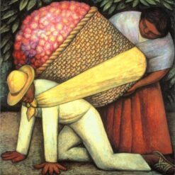 Flower Carrier – Diego Rivera Painting Reproduction | Oil & Tempera on Masonite | 121.9 x 121.3 cm | SFMOMA