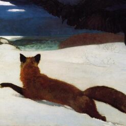 Buy Winslow Homer Realism Wildlife Painting: Fox Hunt (1893) Oil on Canvas
