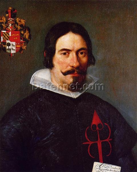 Velazquez Francisco Bandres de Abarca – Baroque Portrait Oil Painting Reproduction (c.1638 – c.1646)