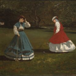 Buy Winslow Homer Realism Genre Painting: Game of Croquet (c. 1865) Oil on Canvas