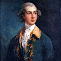 INSPIRED BY "George IV as Prince of Wales" by Thomas Gainsborough – Hand-painted Rococo Oil Portrait | DaFen Village Studio