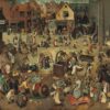 Pieter Bruegel’s The Fight between Carnival and Lent – Allegorical Oil Painting Reproduction