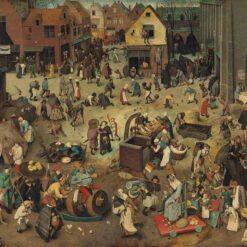 Pieter Bruegel’s The Fight between Carnival and Lent – Allegorical Oil Painting Reproduction