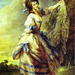 Giovanna Baccelli (1782) by Thomas Gainsborough: Rococo Ballerina Portrait Oil Painting on Canvas