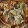 Georges Braque "Glass on a Table" – Cubist Still Life Oil Painting Reproduction for Art Enthusiasts