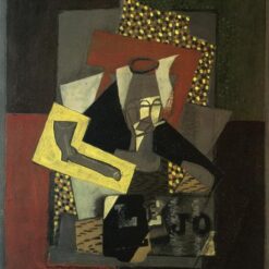 Glass, Pipe and Newspaper" – Georges Braque Cubist Reproduction – Oil Painting on Canvas