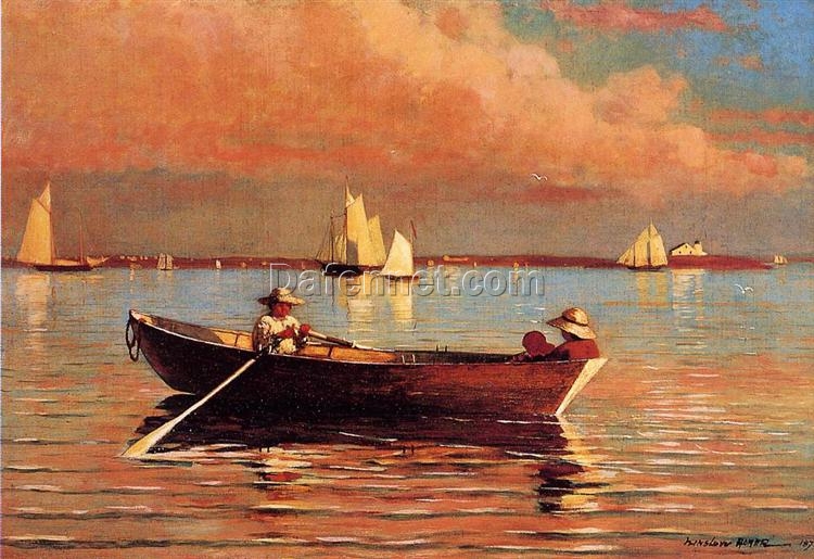 Buy Winslow Homer Realism Landscape: Gloucester Harbor (1873) Oil on Canvas