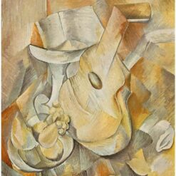 Georges Braque "Guitar and Fruit Dish" – Cubist Still Life Oil Painting Reproduction for Art Lovers