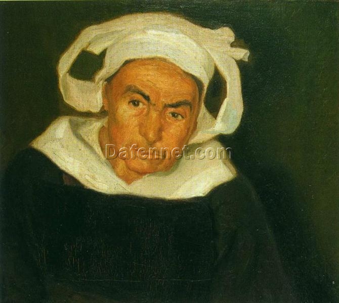 Mexican Master’s European Art – Rivera 1910 Breton Woman Portrait Reproduction for Gallery Walls