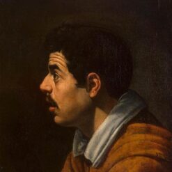 Velázquez Portrait Painting Replica – Head of a Man (1616) Baroque Oil on Canvas for Classic Décor and Art Lovers