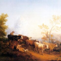 INSPIRED BY "Homecoming" by Thomas Gainsborough – Hand-painted Rococo Genre Oil Painting | DaFen Village Studio
