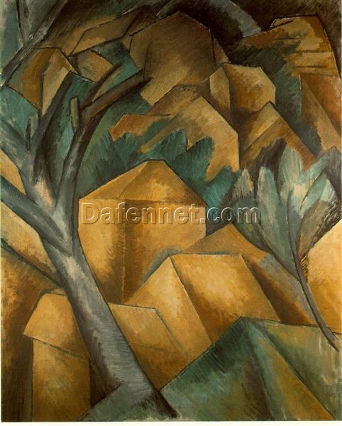 Georges Braque – ‘Houses at Estaque’ (1908), Cubist Landscape Painting