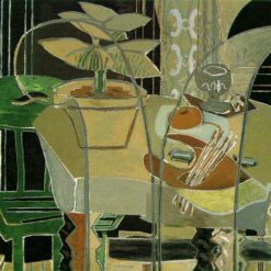Georges Braque 'Interior with Palette' 1942 – Expressionist Cubist Interior Oil Painting Reproduction