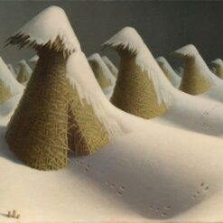 Grant Wood 'January' 1940 – Regionalist Landscape Oil Painting Reproduction