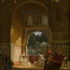 Dans Le Palais Du Sultan – Royal Orientalist Scene by Benjamin Constant, Custom Oil Reproduction