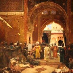 Romantic Orientalism Art – Le Lendemain d'une Victoire À L'Alhambra by Benjamin Constant, Hand-Painted Oil Reproduction