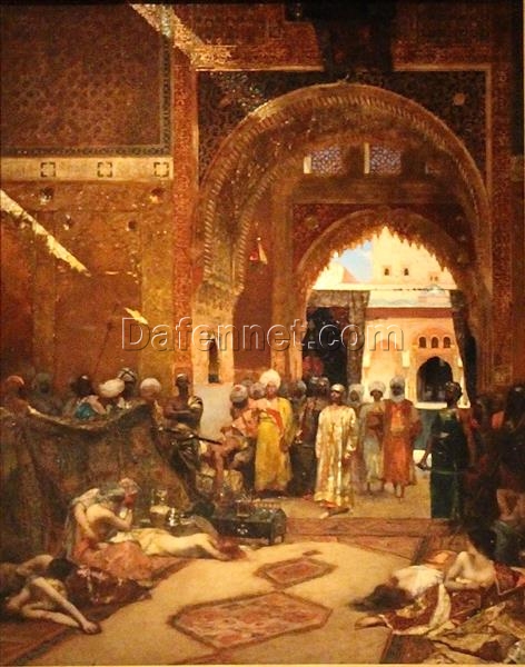 Romantic Orientalism Art – Le Lendemain d’une Victoire À L’Alhambra by Benjamin Constant, Hand-Painted Oil Reproduction