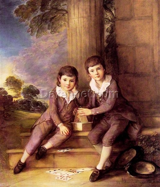 Buy Thomas Gainsborough Rococo Double Portrait: John and Henry Trueman Villebois (c.1783) Oil on Canvas