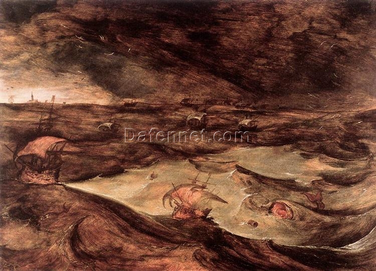 Pieter Bruegel the Elder – The Storm at Sea (1569), Northern Renaissance Marina Painting