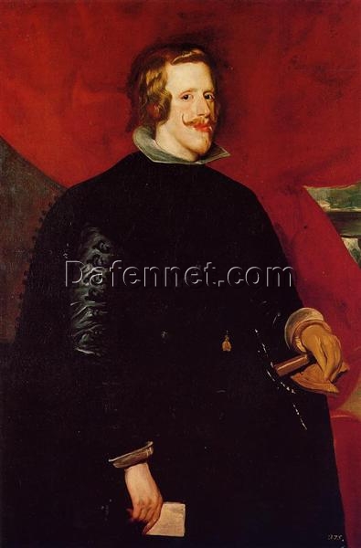 Velázquez’s King Philip IV of Spain – 1632 Baroque Oil Painting Replica for Royal Art Collectors