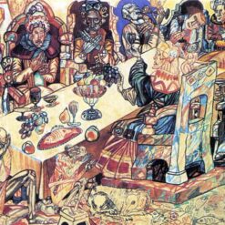 Pavel Filonov 'Kings Feast' Oil Painting – Analytical Realism Allegorical Art Reproduction