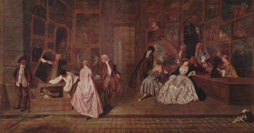 L’Enseigne de Gersaint by Antoine Watteau – Stunning Rococo Genre Painting Reproduction | DaFen Village Studio