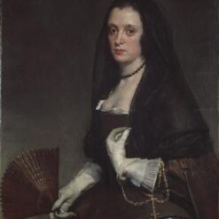 Velazquez The Lady with a Fan – Baroque Oil Painting Reproduction (c.1640)