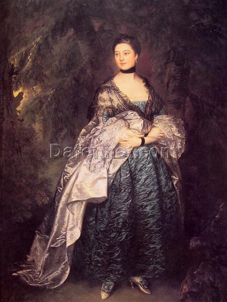 Thomas Gainsborough Portrait of Lady Alston (c.1761 – c.1762) – Rococo Oil on Canvas