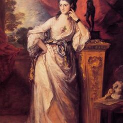 INSPIRED BY Gainsborough's "Lady Ligonier" – Personalized Rococo Oil Painting | DaFen Village Studio