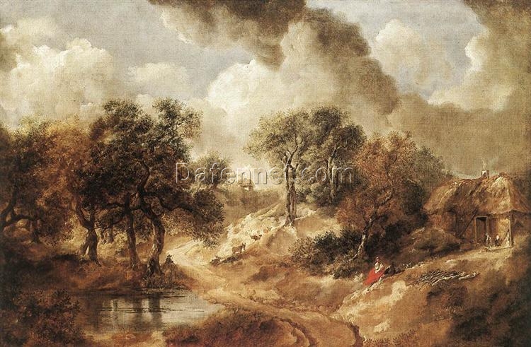 Thomas Gainsborough’s Landscape in Suffolk (c.1750) – Rococo Landscape Masterpiece