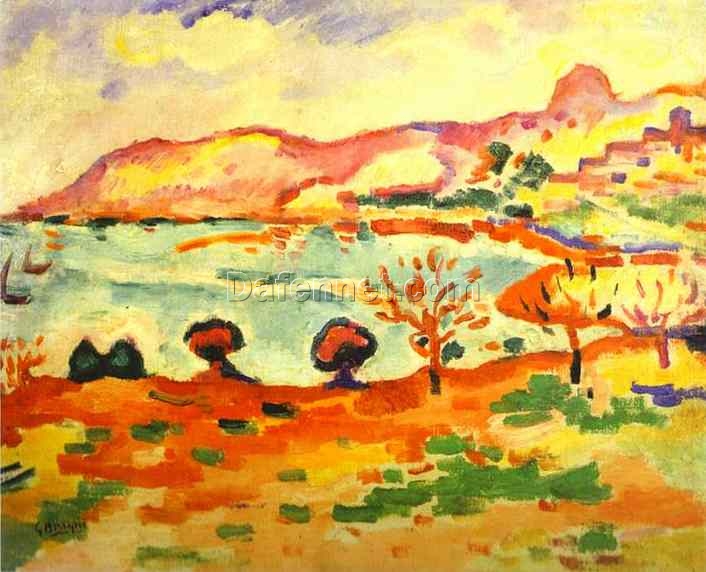 Paysage L’Estaque (1907) by Georges Braque – Fauvist Landscape Oil on Canvas