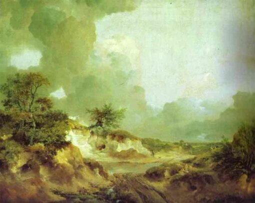 Landscape with Sandpit – Rococo Landscape by Thomas Gainsborough (c.1746-1747)