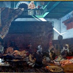 Benjamin Constant’s Intérieur De Harem Au Maroc – Moroccan Harem Scene, Handmade Oil Painting